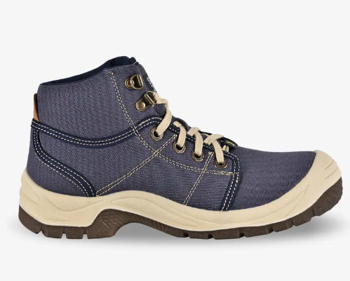 DESERT S1P Stylish Safety Boot with a canvas upper offers a steel toe and midsole. Offers a body posture pain relief and cool comfort for various industries and environment, SRC