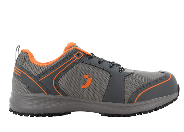 grey orange shoe