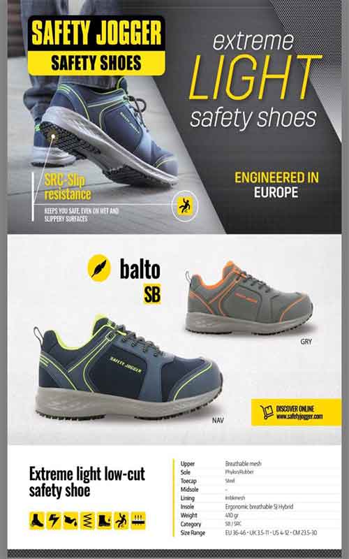 sporty safety shoes